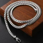 collier en argent homme
