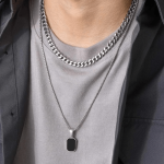 collier en argent homme